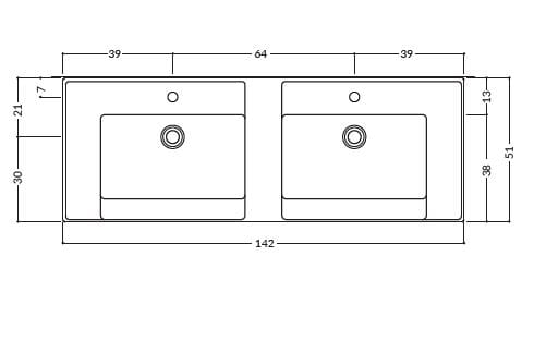 Керамическая двойная раковина Gruppo Geromin Вера ARCH-00022507 - Вид №2