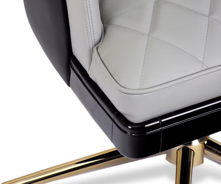 LUXXU Кожаное кресло руководителя с 5 спицами и средней спинкой Charla sun-id-1395180 - Вид №3