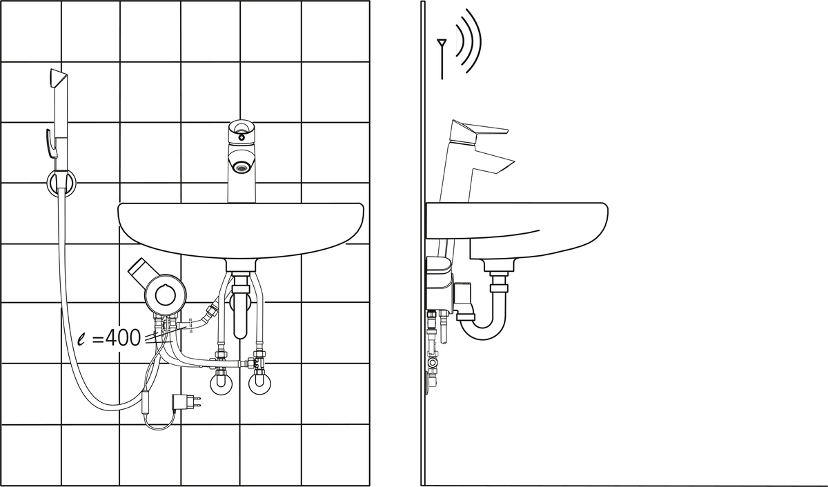 Oras 2703FT Смеситель для умывальника, 230/5 V 2703FT Optima Хром  - Вид №3