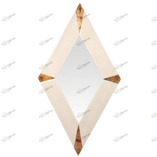 Зеркало-ромб Carno PUSHA ДИЗАЙНЕРСКИЕ 062547 Бежевый 