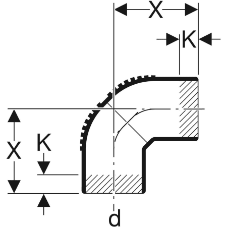305.600.14.1 Отвод удлиненный Geberit Silent-db20 Geberit  - Вид №6