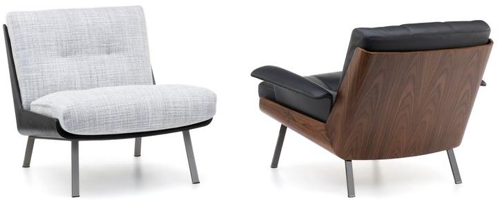 Minotti Кресло из ткани с деревянной оболочкой Daiki sun-id-1503283 - Вид №1