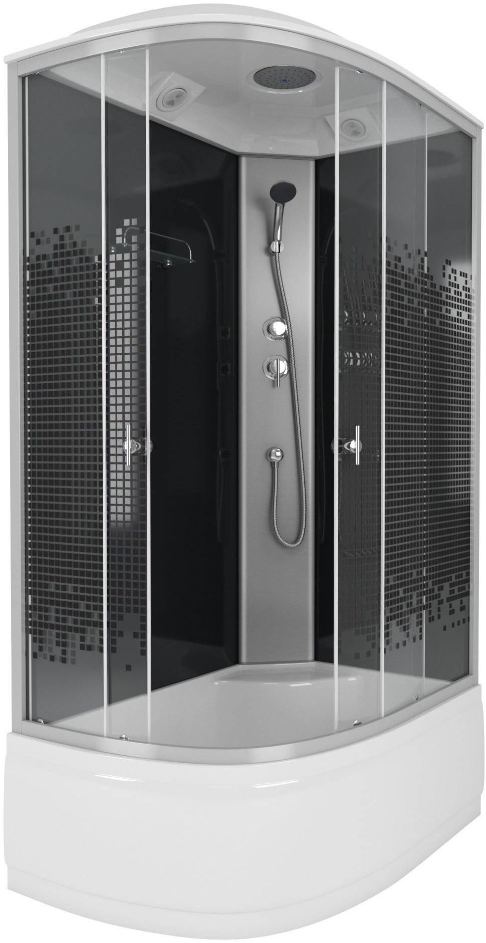 Душевая кабина NG- 7510-14L BLACK (1200х800х2150) высокий поддон(40см) стекло МОЗАИКА Niagara ECO 7510L - Вид №1