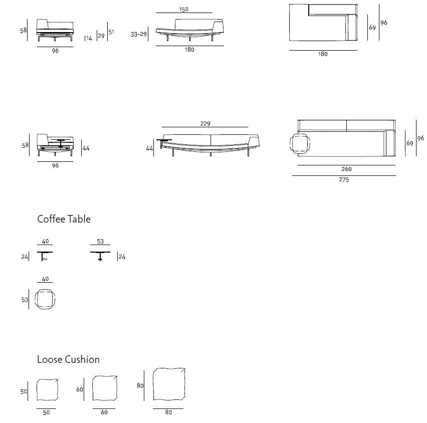 Ткань диван Living Divani Сумо ARCH-00134630 - Вид №5