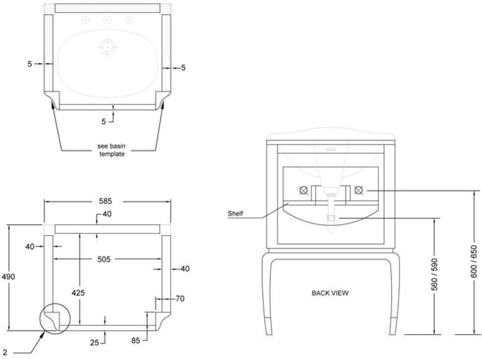 Gentry Home Тумба под умывальник sun-id-1514254 - Вид №5