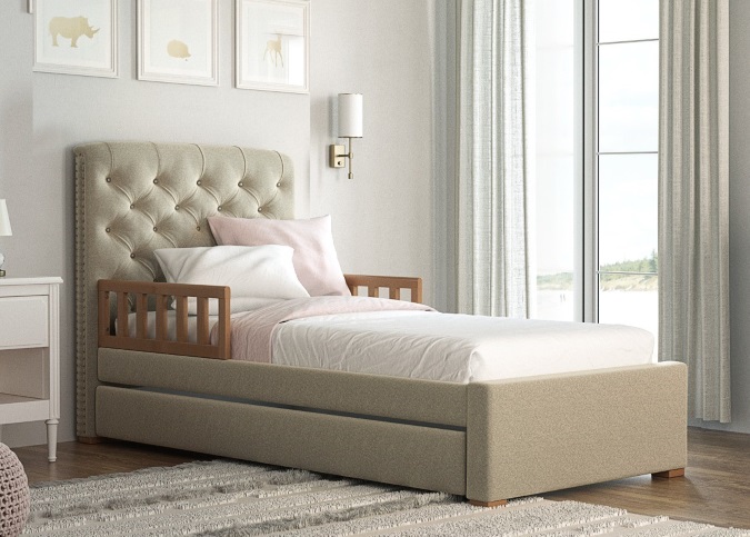 Кровать одноярусная бежевая Elit Soft ELLIPSE ELLIPSE ELIT 00-3951309 Бежевый Santreyd  - Вид №2