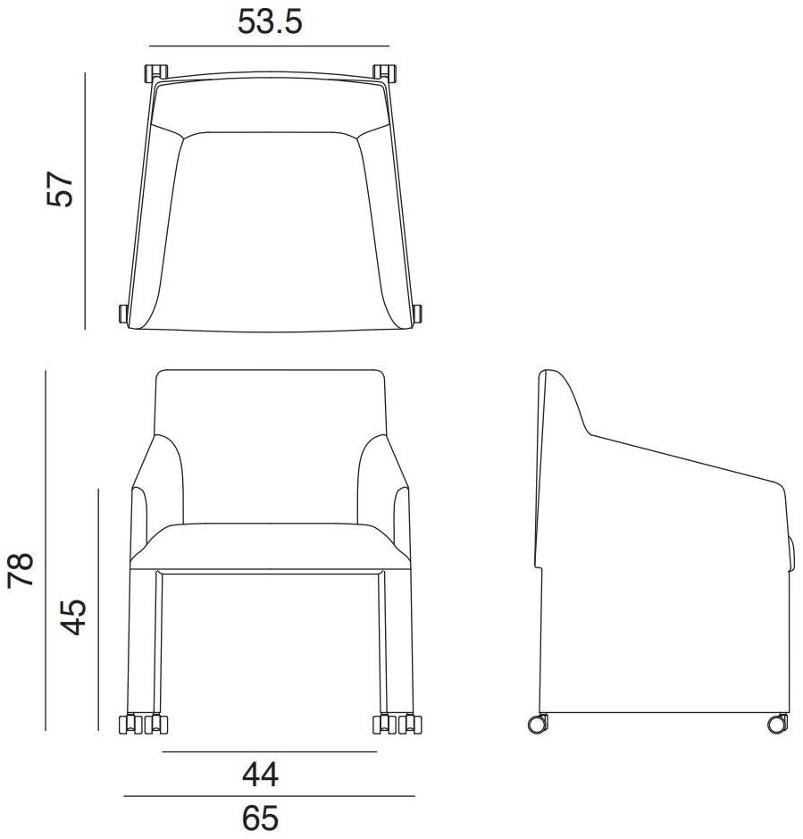 arper Кресло на колесах по контракту Saari sun-id-1457776 - Вид №2