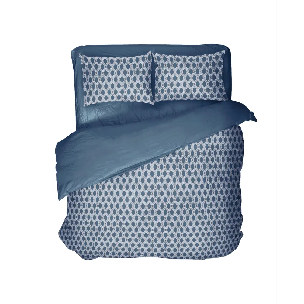 Комплект постельного белья Шуйские Ситцы Соты полутораспальный бязь бирюзовый STLM-2148477