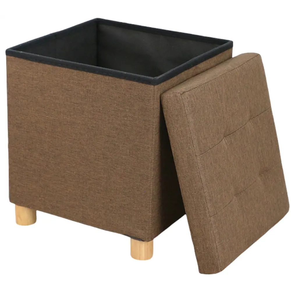 Пуф складной 38x38x43 см цвет коричневый DREAM RIVER STLM-2068682 - Вид №1