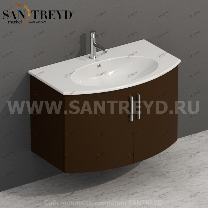 MDMA80Y167 Тумба с двумя створками 78 см коричневая Globo 4ALL Италия Ceramica Globo