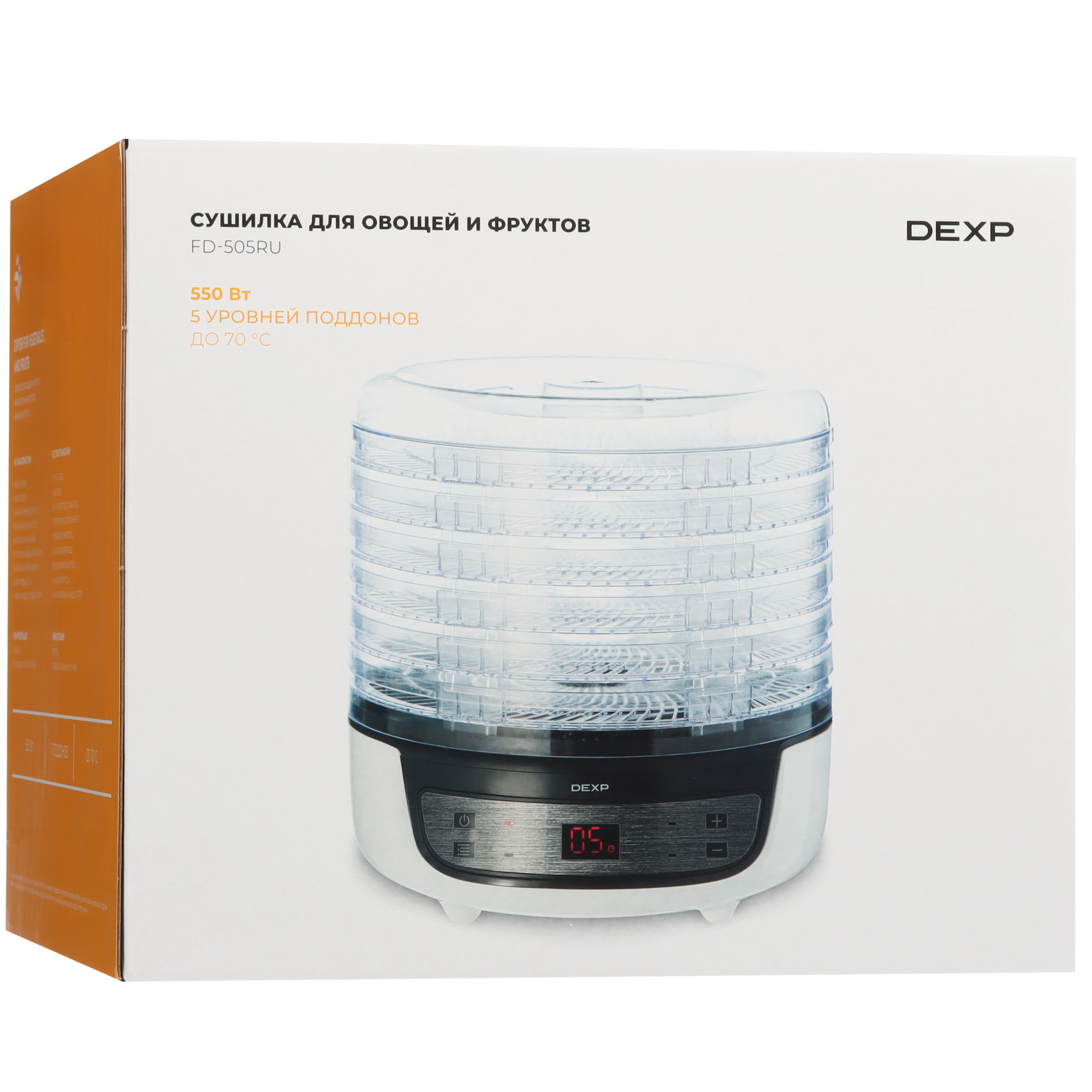 5441002 Сушилка для овощей и фруктов DEXP FD-505RU белый STDN-0137586 - Вид №8