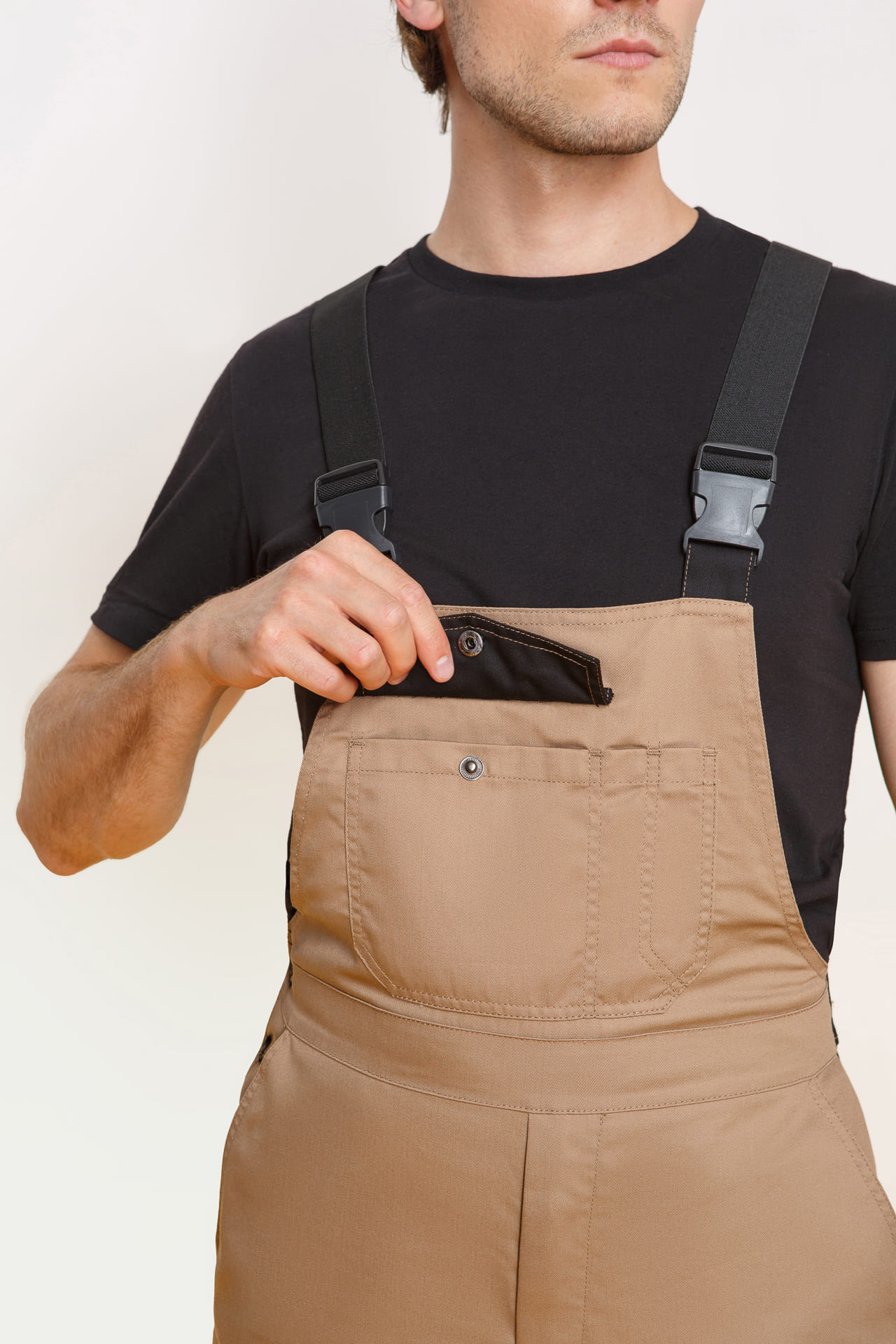 64629 Костюм  NEW 2 бежевый с черным STATUS  Летняя спецодежда  размер 48-50/170-176  - Вид №12