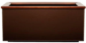 Hobby Flower Прямоугольная подставка для цветов из кожи с автоматическим поливом Cuir