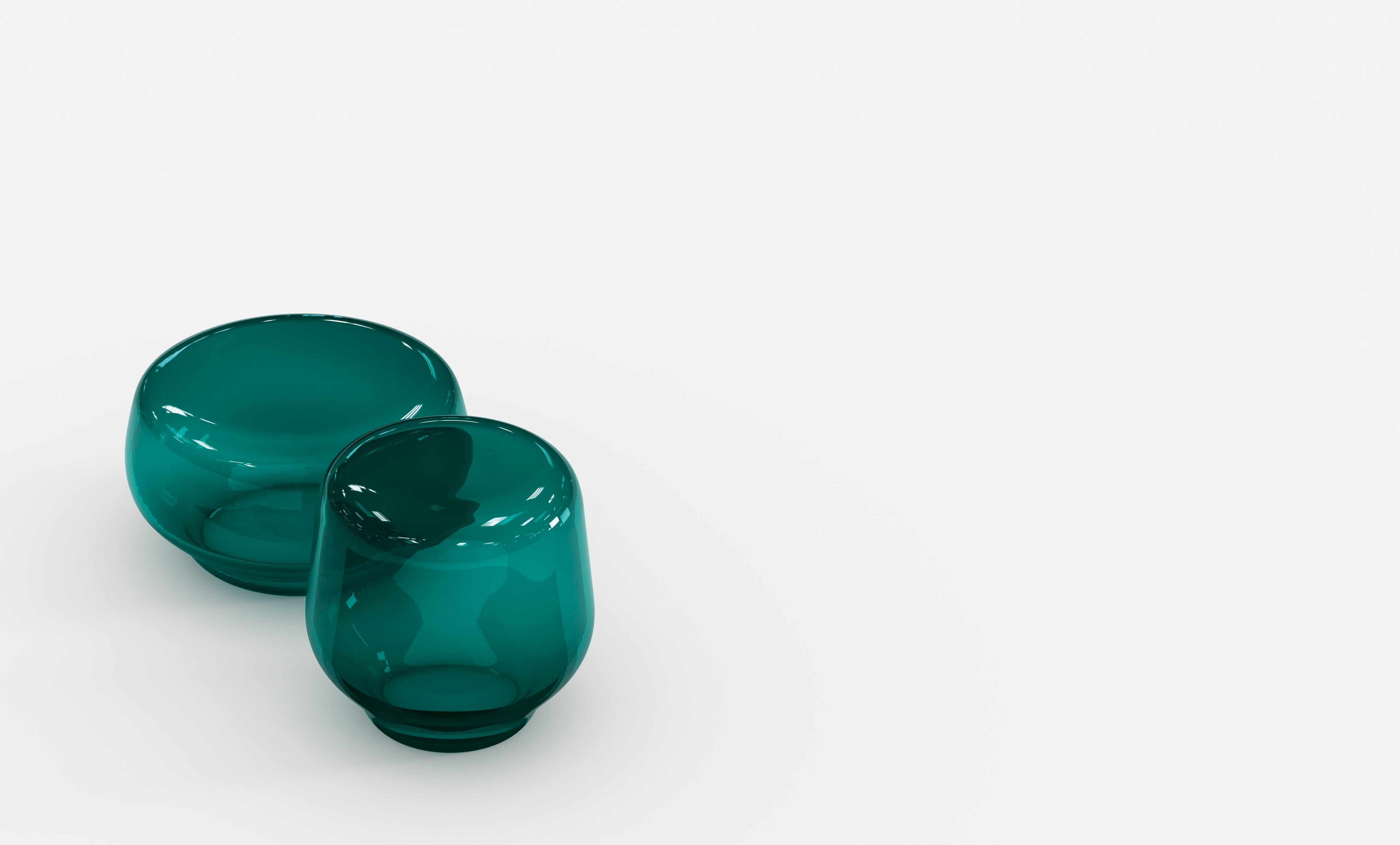 Круглый журнальный столик из дутого стекла Tonelli Design OASIS ARCH-00033404 - Вид №1