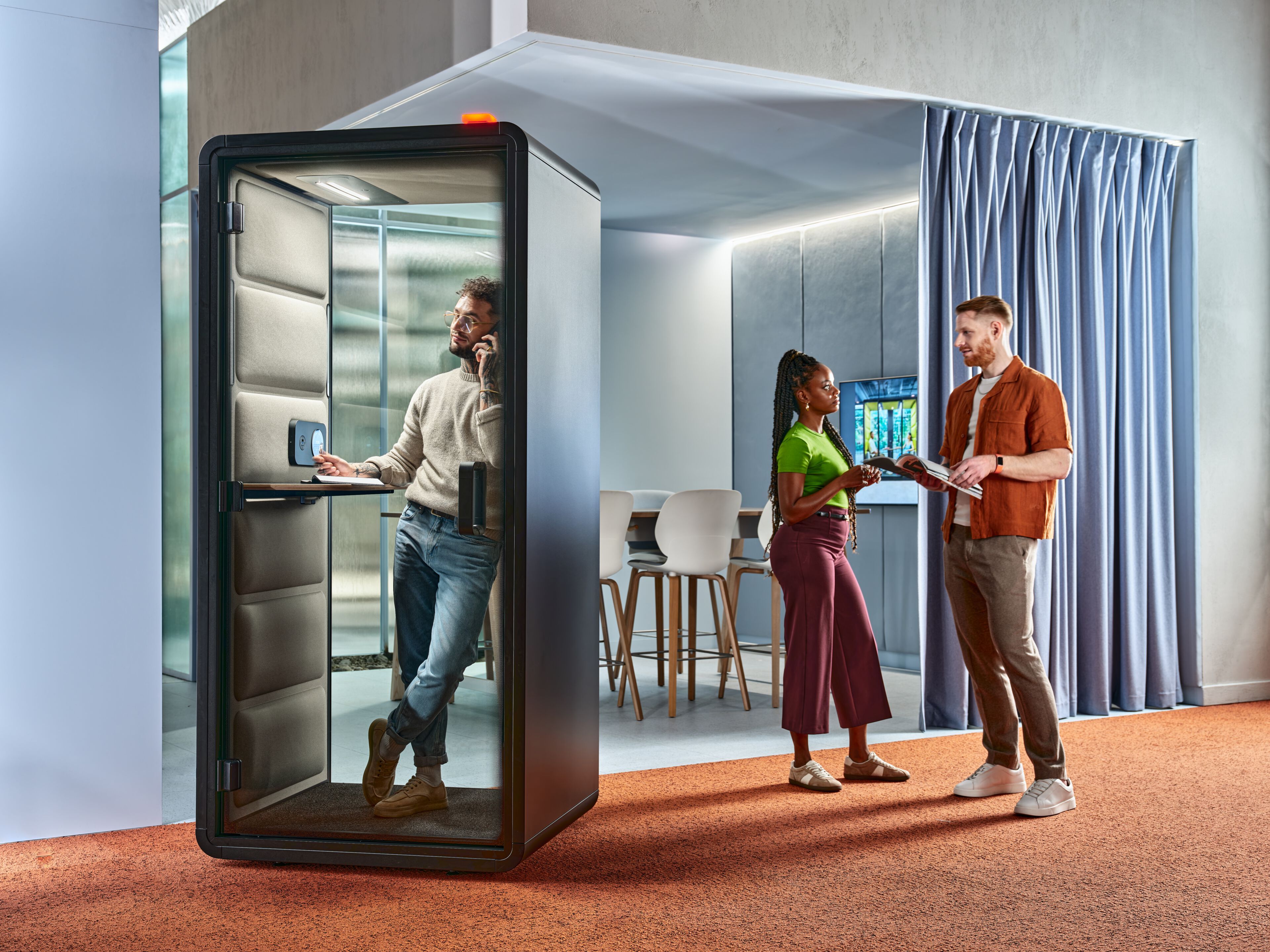 Одноместная акустическая офисная кабина со встроенным освещением Mikomax Smart Office HushFree ARCH-00013290 - Вид №2