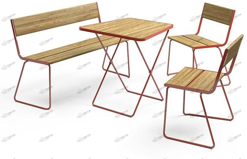VESTRE Складной стол для общественных мест из стали и дерева April go sun-id-1387493