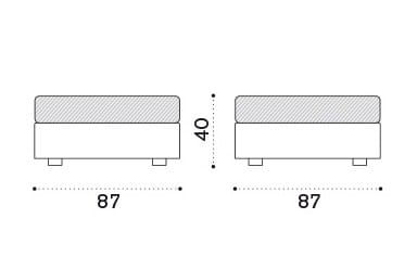 Квадратный садовый пуф в Ethimo EtWick® ARCH-00118375 - Вид №3