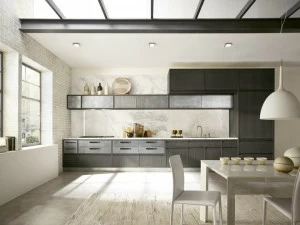 Aster Cucine Линейная кухня со встроенными ручками Timeline