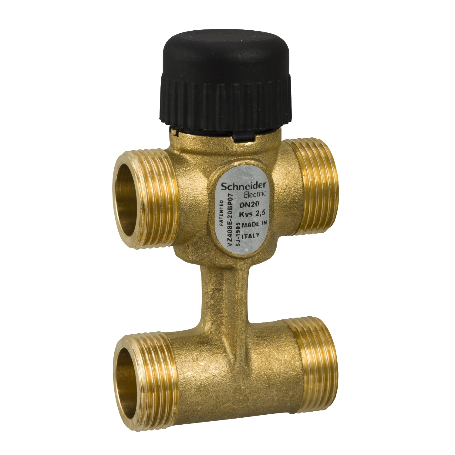 VZ408E-20BP07 Клапан зональный 3-ходовой с байпасом VZ408E DN20 Kvs 2,5 Schneider Electric 