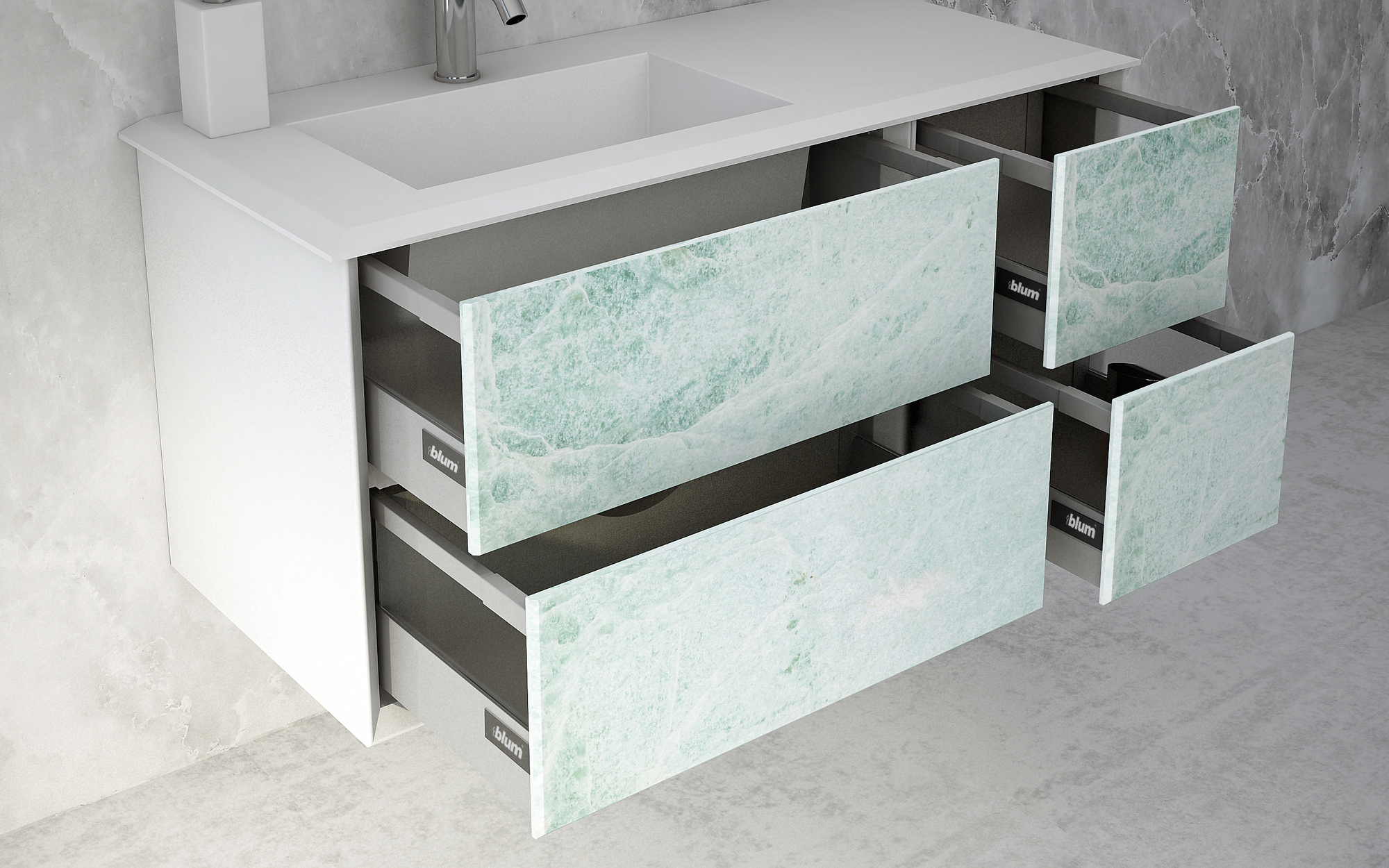 Мебель для ванной CEZARES BELLAGIO 140 Green Stone - Вид №1