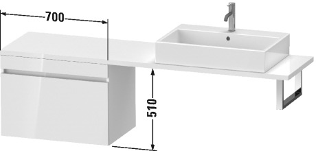 Шкафчик для компактной консоли DuraStyle #DS5343 700 x 478 мм Duravit DS534302222 - Вид №1