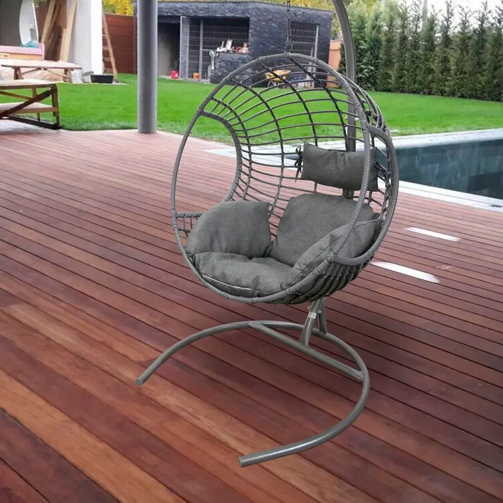 Кресло подвесное Милан BG2345 до 120 кг цвет серый Santreyd STLM-2091298 - Вид №8