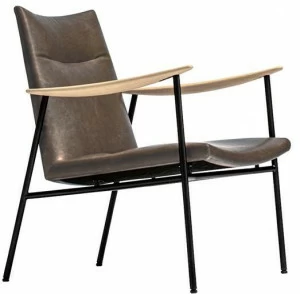 Ritzwell & Co. Кожаное кресло с подлокотниками Rivage