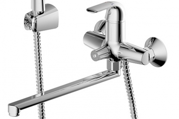 Смеситель для ванны излив 300 мм с аксессуарами FIT F6135188CP-LB-RUS bravat - Вид №1