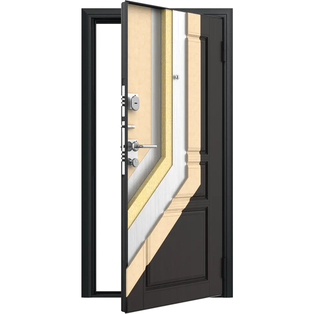 Дверь входная металлическая Премиум New 88x205 см правая белый с зеркалом DOORHAN STLM-2140953 - Вид №2