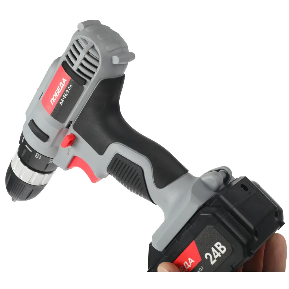 Дрель-шуруповерт аккумуляторная Победа ДА-24/2, 24 В Li-ion 2x2.2 Ач STLM-2006053 - Вид №4