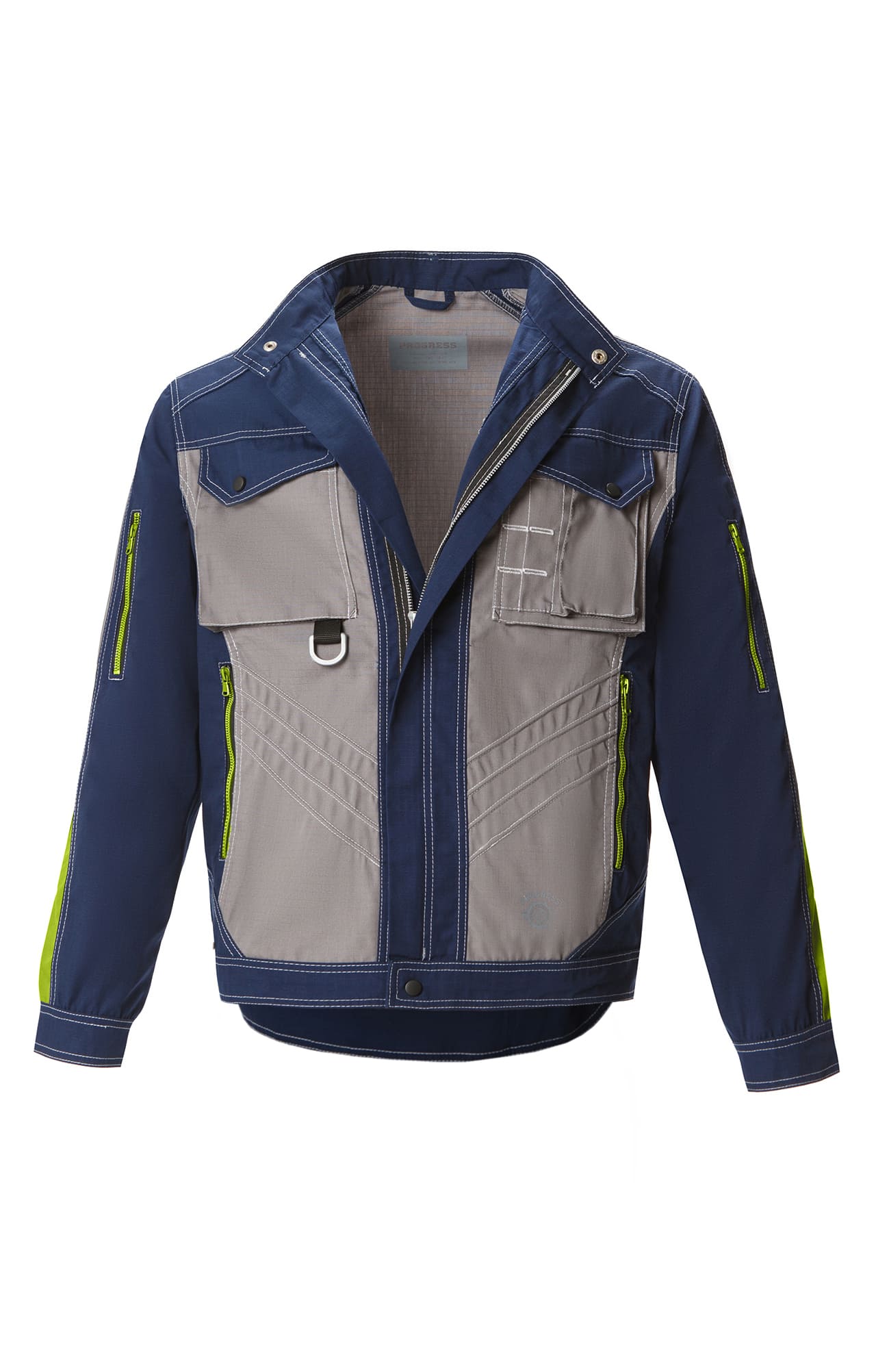 68844 Костюм "Прогресс" темно-синий с серым лимон  Летняя спецодежда  размер 52-54/170-176  - Вид №3