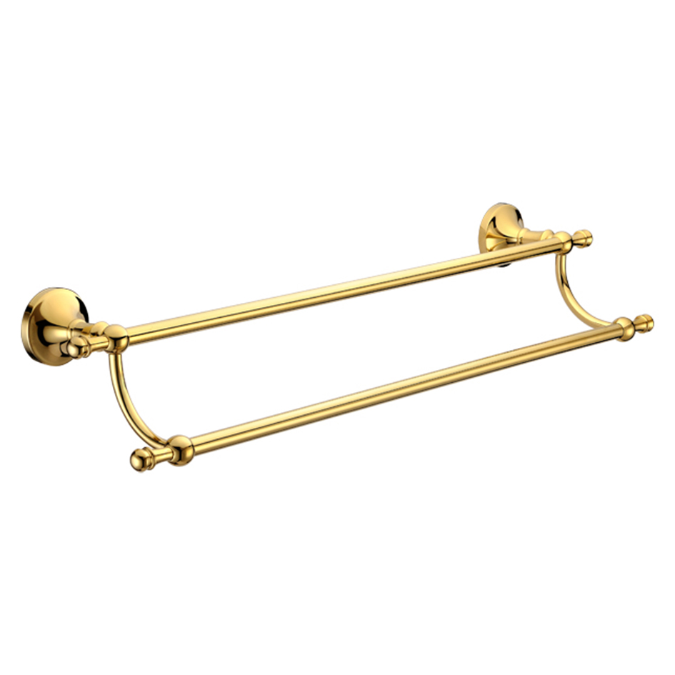 Двойная штанга для полотенец MELANA золото MLN-821002 821 серия
