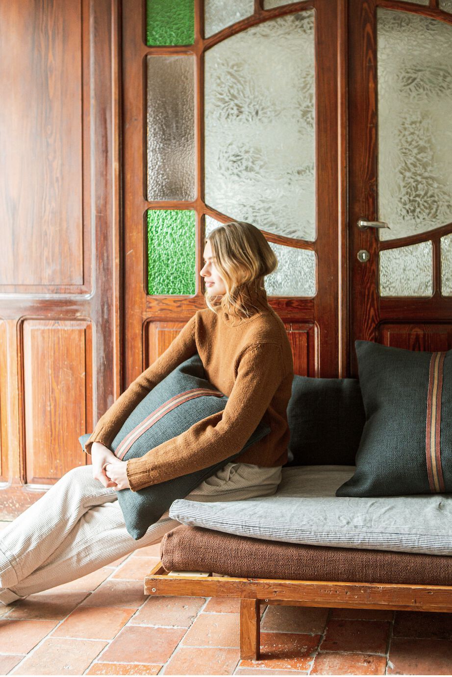 Льняная и шерстяная квадратная подушка Libeco Home Джаспер ARCH-00064853 - Вид №8