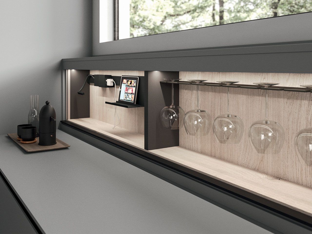 Встроенная кухня с полуостровом Arrital Ak_04 ARCH-00097372 - Вид №2