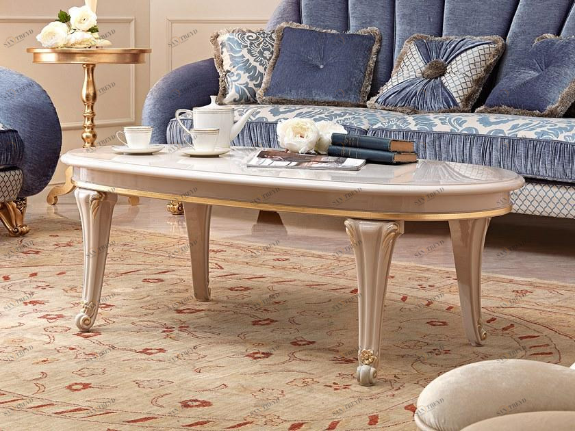 Barnini Oseo Овальный лакированный журнальный столик Diamante Dt 77