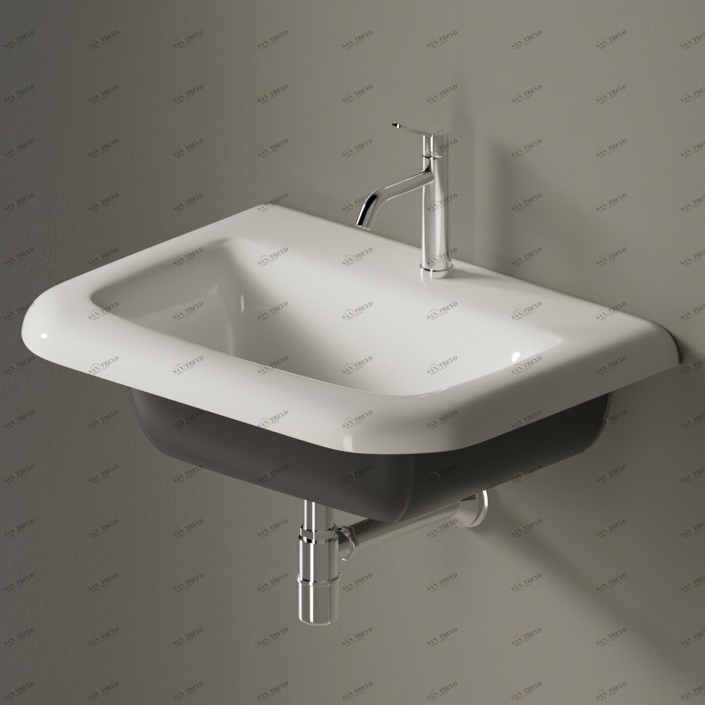 ACER07661RZG Подвесная раковина настенная прямоугольная Agape  серая 