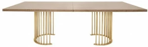 ANA ROQUE INTERIORS Прямоугольный стол с металлическим основанием и деревянной столешницей Luxury