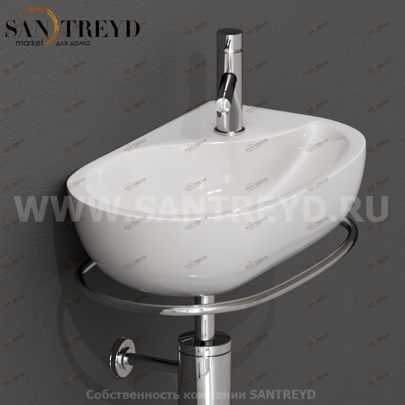 MI048 Держатель для полотенец 50 см Хромированный Globo GRACE Италия Ceramica Globo