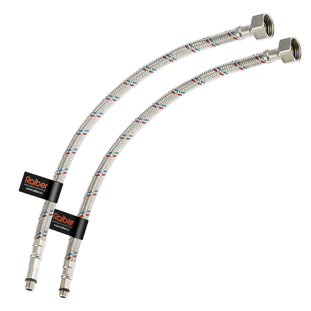 R09960 Подводка для смесителя , 60 см, М10 Raiber 