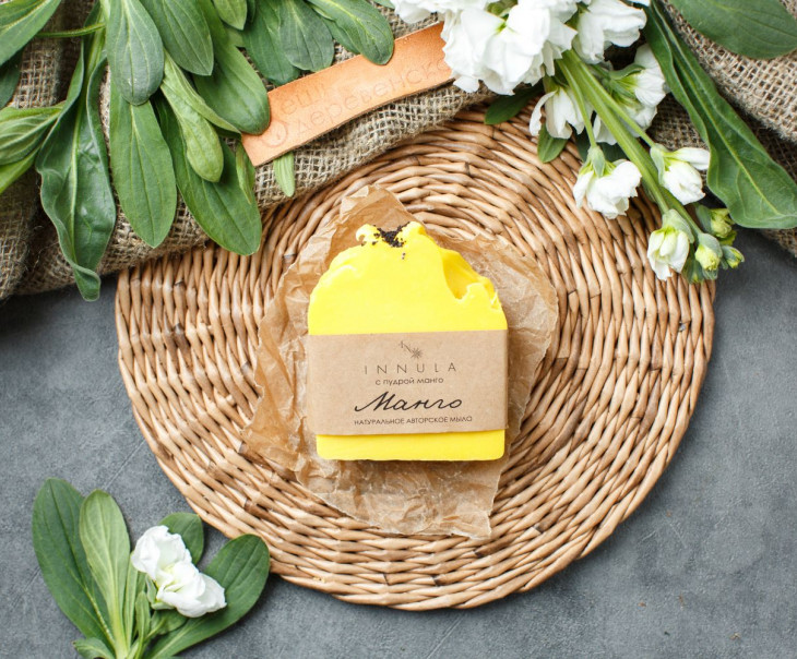 6491 Мыло ручной работы "Манго" Вкусляндия 