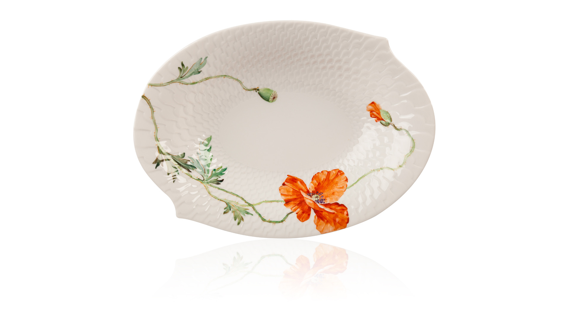 10629076 Meissen Сервиз столовый 6/28 "Игра волн, рельеф, маки" Фарфор, Керамика  - Вид №1