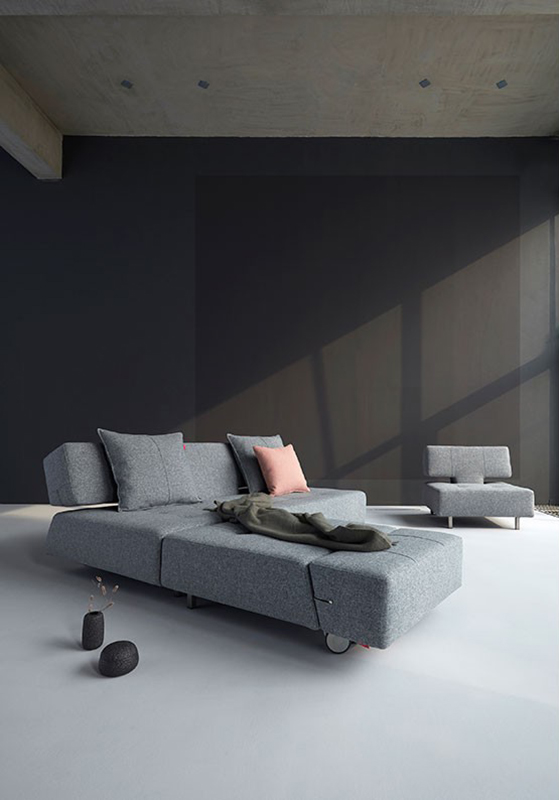 Кресло Long Horn Excess со стальными ножками и колесиками, гранит Innovation Living LONGHORNCH565 - Вид №2