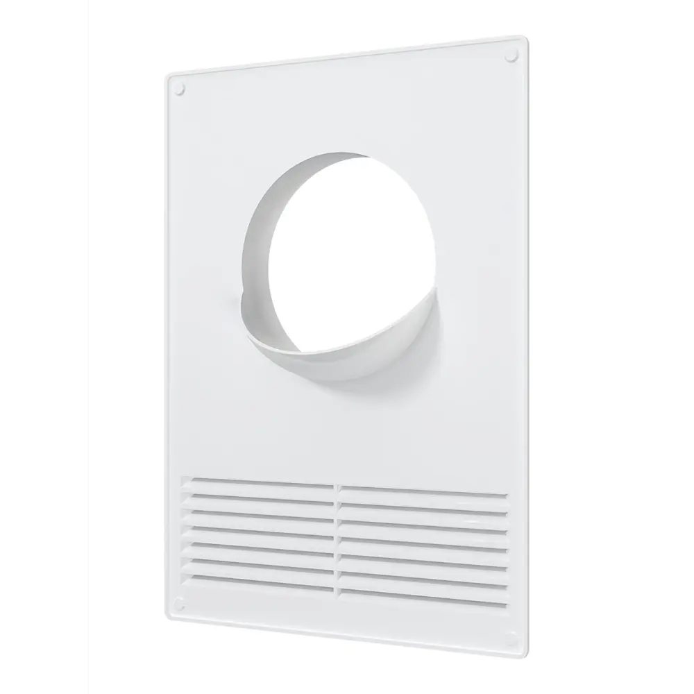 Вентиляционная решетка с фланцем Fonet 180x250 мм D100 мм пластик цвет белый STLM-2098412 - Вид №3