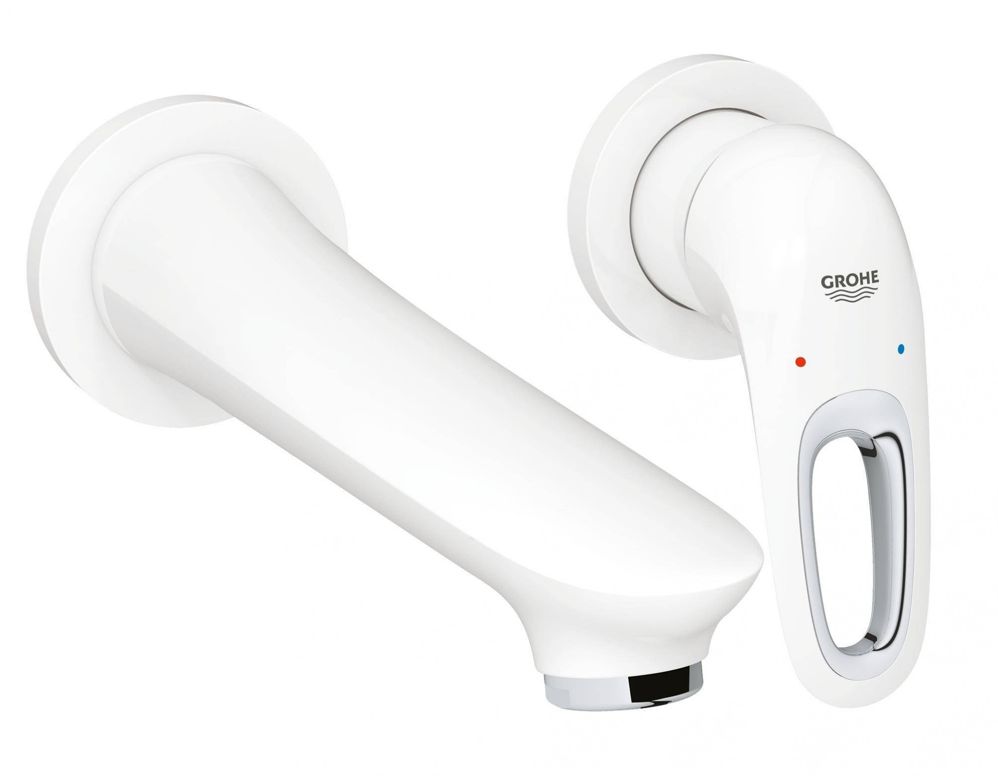 Внешняя часть смесителя для раковины GROHE Eurostyle new на 2 отверстия, белая луна (19571LS3)