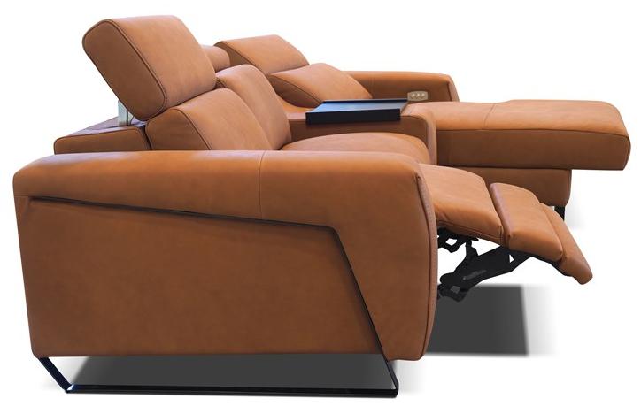 Rossini Sofas Секционный раскладывающийся кожаный диван с шезлонгом sun-id-1399131 - Вид №4