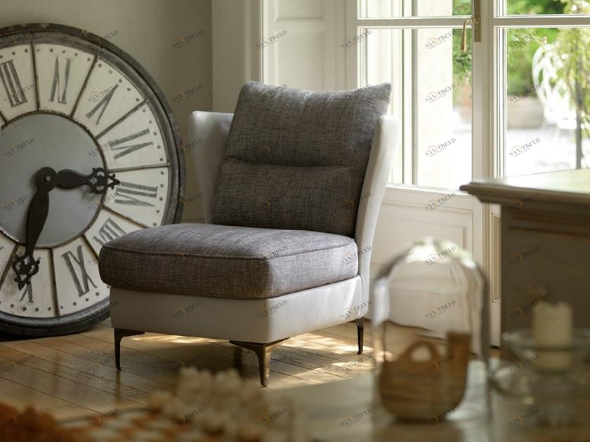 Borzalino Кресло из кожи и ткани sun-id-1467667