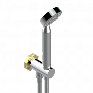 U2R-54 Душ ручной стильный встраиваемый в стену, шланг и патрубок для душа с крючком Thg-paris Nihal porcelaine verte Хром/золото