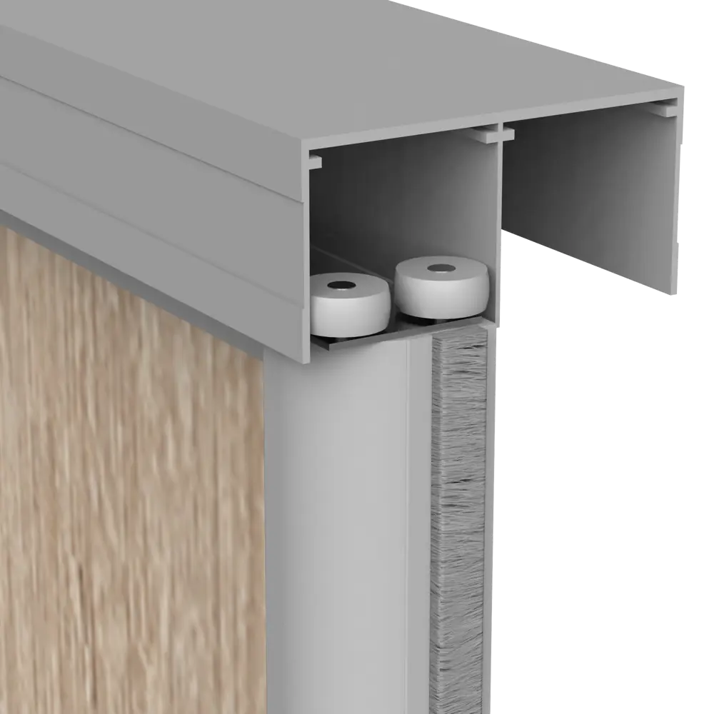 Дверь-купе KONSENSA 255.5x80.4 см МДФ цвет дуб сонома профиль матовое серебро STLM-2209636 - Вид №5