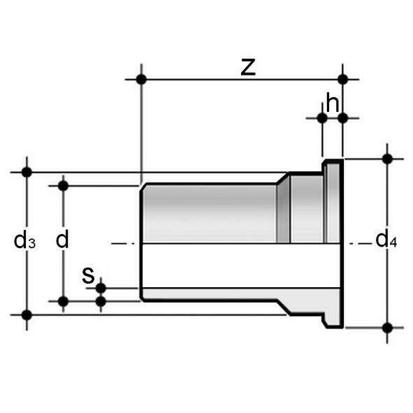 SANIT 03156810000 Вставка, PP, длинный, SDR 11  - Вид №1