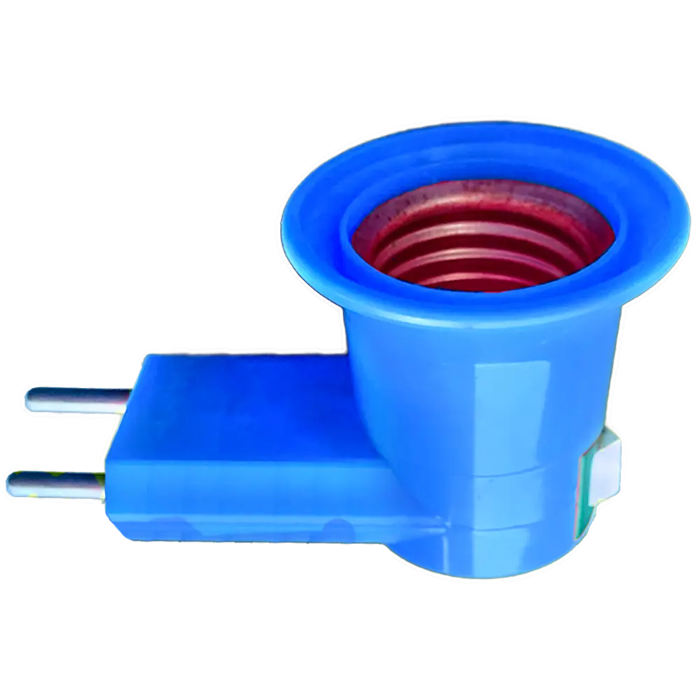 Адаптер вилка-патрон с выключателем 220 В цвет голубой Santreyd STLM-2109806